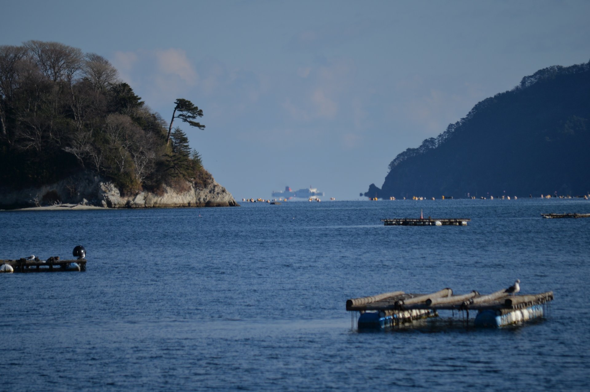 蜃気楼（山田湾口）の写真